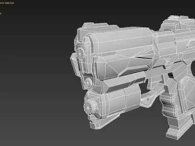 Gun Project Low-poly 3D model