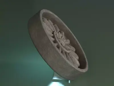 Korean Traditional roof tile lotus Sumaksae PBR 4K Low-poly 3D model