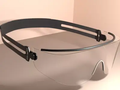 GOGGLES clear on table 3D model