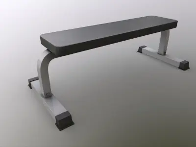 PBR Flat Dumbbell Seat Bench Press Low-poly 3D model