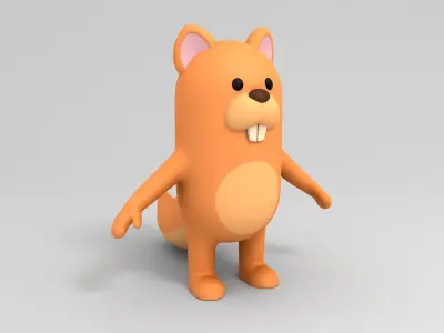 Cartoon Squirrel 3D model