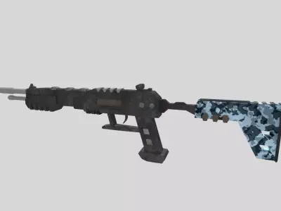 no brand low poly shotgun 1 Low-poly 3D model