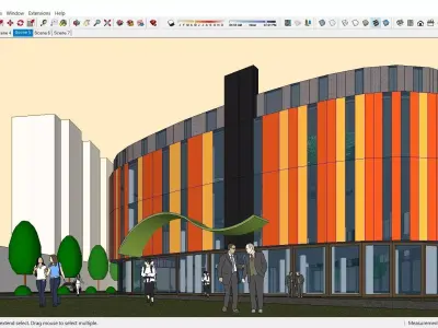 Sketchup Office building A3 Free 3D model