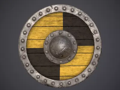 Shield Viking Low-poly 3D model