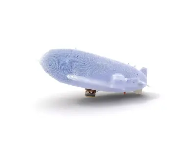 Retro Airship model pack Low-poly 3D model