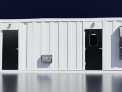 shipping container laboratory or Conex Low-poly 3D model