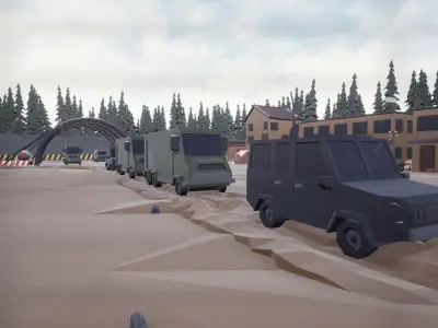 War Low Poly Pack Low-poly 3D model