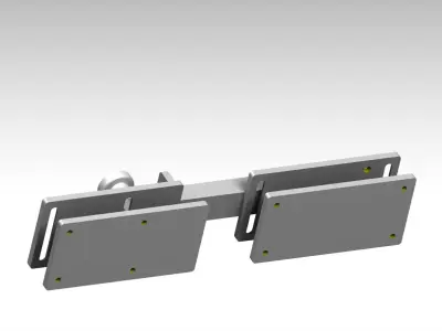 MXT3D-Locking System Industrial Doors 3D model
