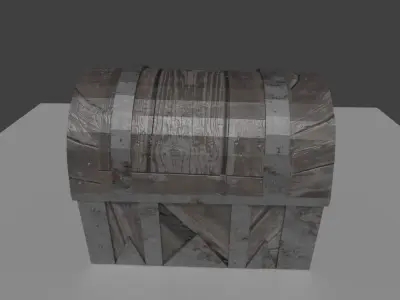 Rusty treasure chest Free 3D model