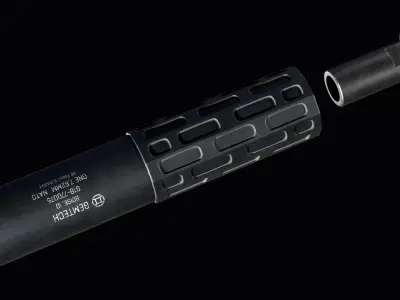 Multi-caliber  suppressor Gemtech ONE Low-poly 3D model