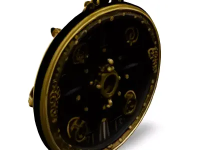 Ornate Gold and Silver Medallion Low-poly 3D model