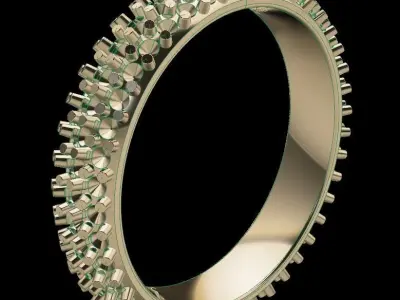 Dainty Cluster Diamond Infinity Band Size5 3D print model