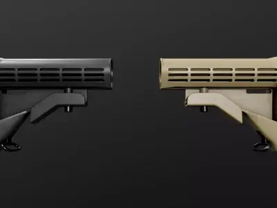 Colt LE AR15 Collapsible Buttstock Low-poly 3D model