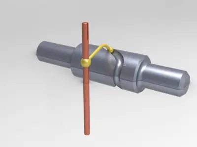 Barrel cam follower 3D model