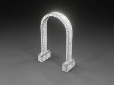 Gothic arch Low-poly 3D model