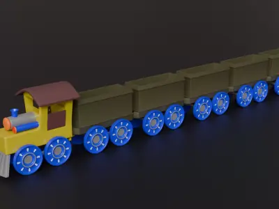 Toy Train 3D Pritable Model 3D print model