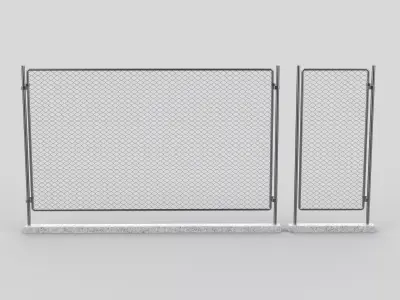  metal fence 3D model