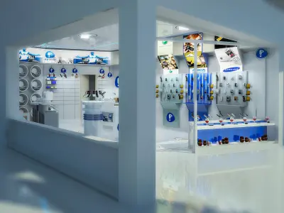 Mobile Phone Shop Interior 01 Low-poly 3D model
