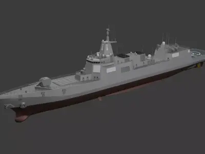 Chinese Navy Type 055 class Destroyer Renhai 3D model