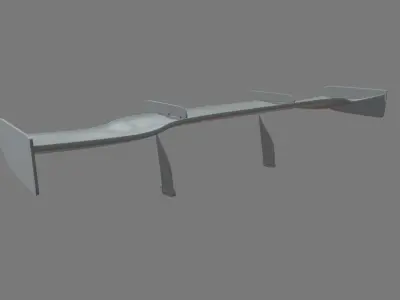 Car Spoiler 013 Low-poly 3D model