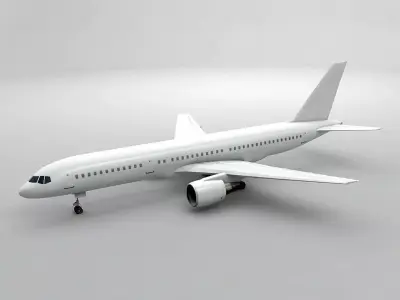  Boeing 757-200 Airliner - Generic White Low-poly 3D model
