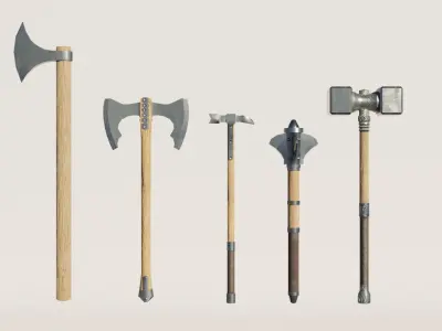 Medieval Weapon Pack Free low-poly 3D model purchase