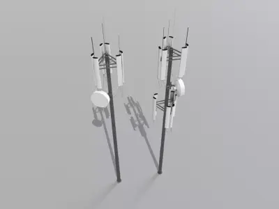 Cell Phone Towers 2 Low-poly 3D model