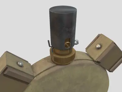 WW2 Japanese Type 99 Anti-tank Mine Hako-Baku-Rai Low-poly 3D model