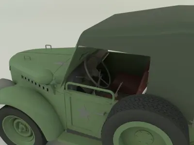 Soviet off-road vehicles GAZ-69 3D model