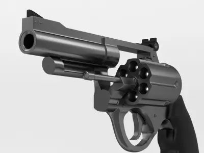 Revolver Gun 3D model purchase