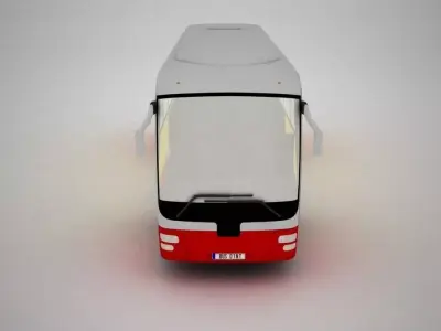 Bus City Low-poly 3D model
