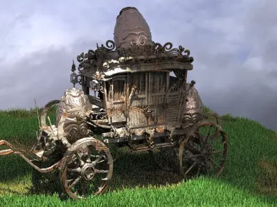 Golden Easter Stage Coach  3D model