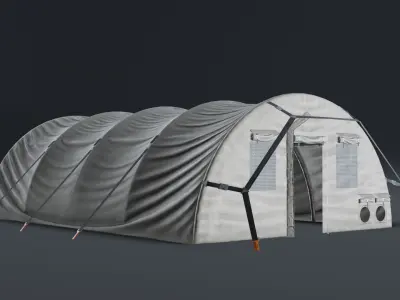 Military Tent Low-poly 3D model get