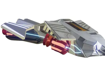 spacecraft futuristic spaceship 3D model