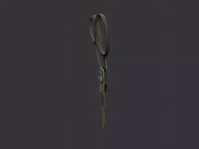 Rusty Scissors 3D Model Low-poly 3D model