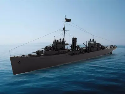 Somers-class destroyer 3D model