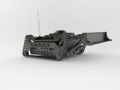 Bulldozer LS Free 3D model