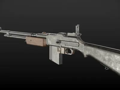 M1918A2 rifle Low-poly 3D model