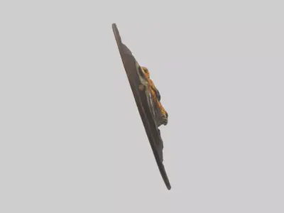Tiger Emblazoned Shie 1 Low-poly 3D model