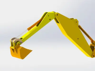 backhoe excavator 3D model