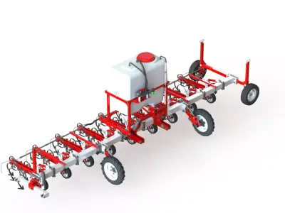 WG 0002 - Inter-row cultivator with liquid fertilizer 600 3D model