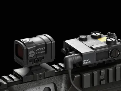 Aimpoint ACRO P2 Advanced Compact Reflex Optic Low-poly 3D model