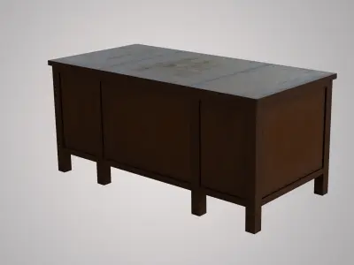 Vintage Office Desk 3D model