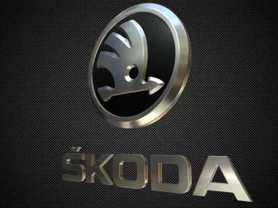 skoda logo 3D model by 3dlogoman