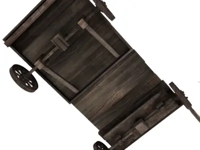 Cart reclaimed wood 3D model