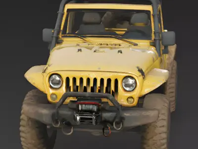 Realistic Off-Road Safari Jeep 3d model Low-poly 3D model