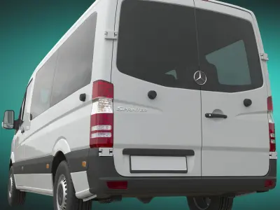 Mercedes-Benz Sprinter 2015 Minibus L2H1 3D model
