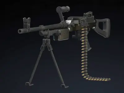 Vektor SS-77 Low Poly Realistic Low-poly 3D model