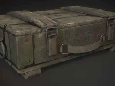 Millitary grange box Low-poly 3D model