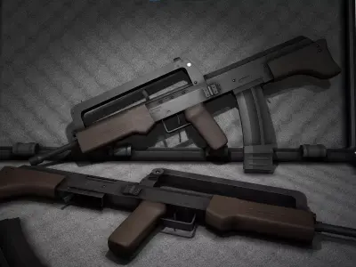 FA-47 Rifle Low-poly 3D model